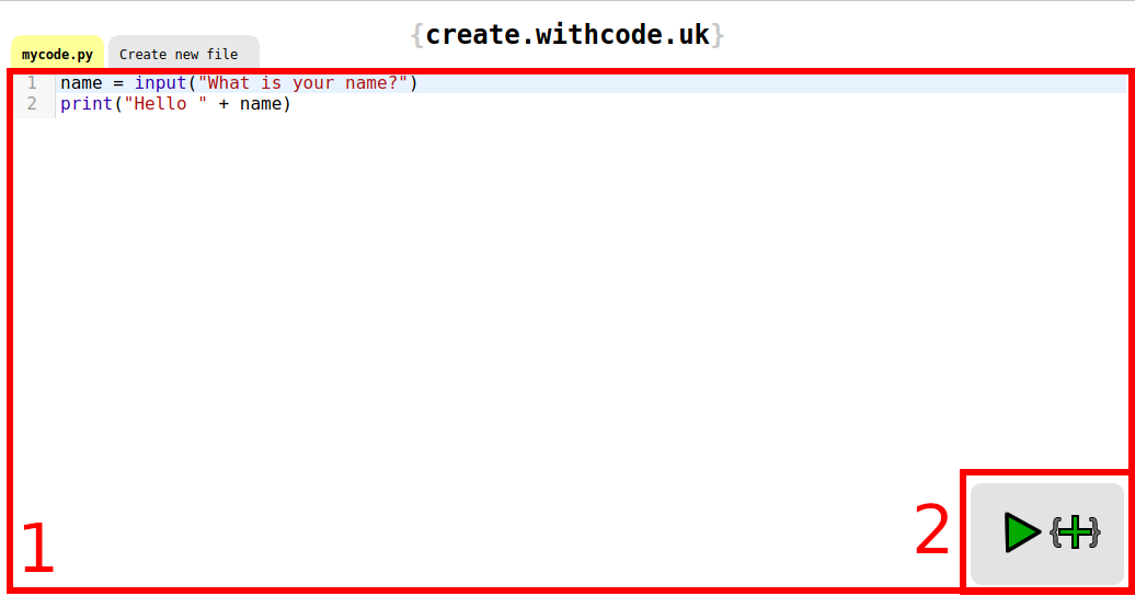 create.withcode editor